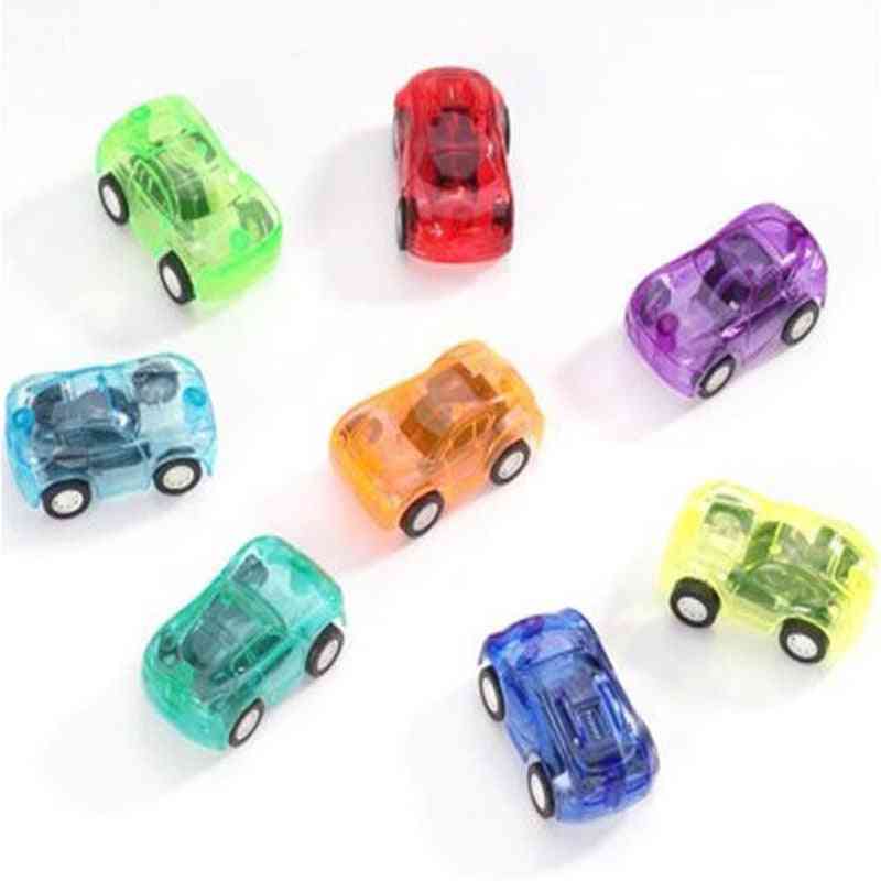 20pcs/lot 5x3 Cm Gifts Small Toys Mini Pull Back Transparent Pull Back Car Toys