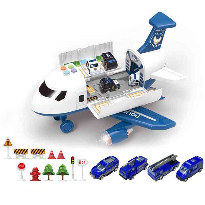 Aircraft Simulation- Track Inertia Airplane With Lights Music Toy