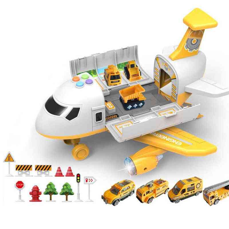 Aircraft Simulation- Track Inertia Airplane With Lights Music Toy