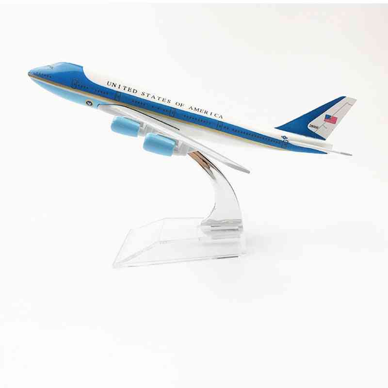 Metalllegering diecast- Air Force One-fly, Boeing-modell
