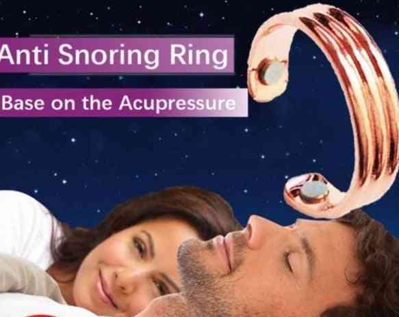 Anti snorking enhet ring magnetisk terapi akupressur behandling
