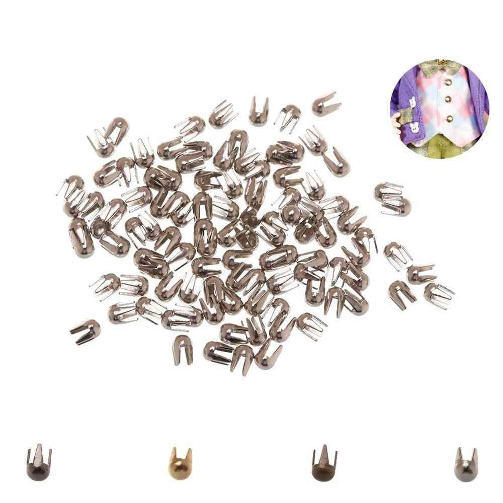 Round Bead Claw Hammer Super Small Metal Buckles Doll Accessories