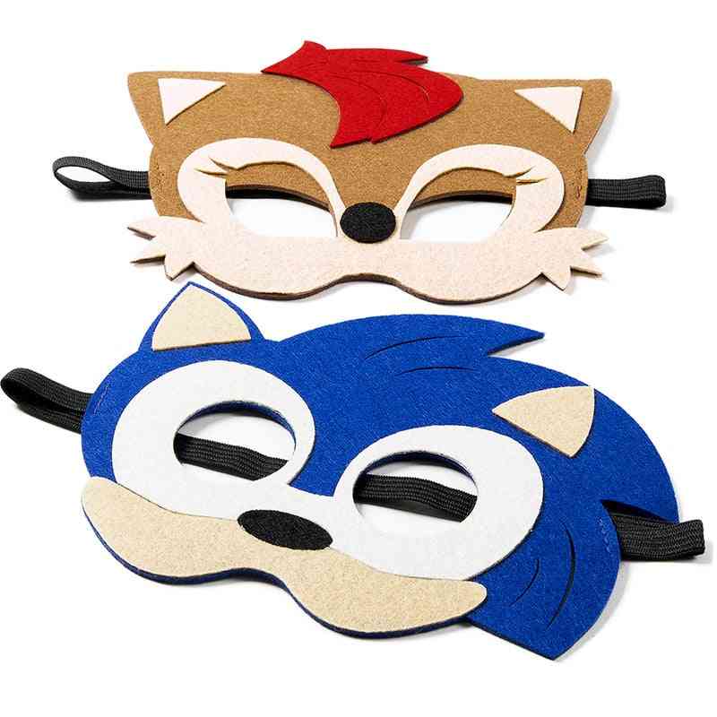 12pcs Sonic Mask Party Decoration Set Game Cartoon Birthday Party Halloween Cool Accessories Favorite Ornament For