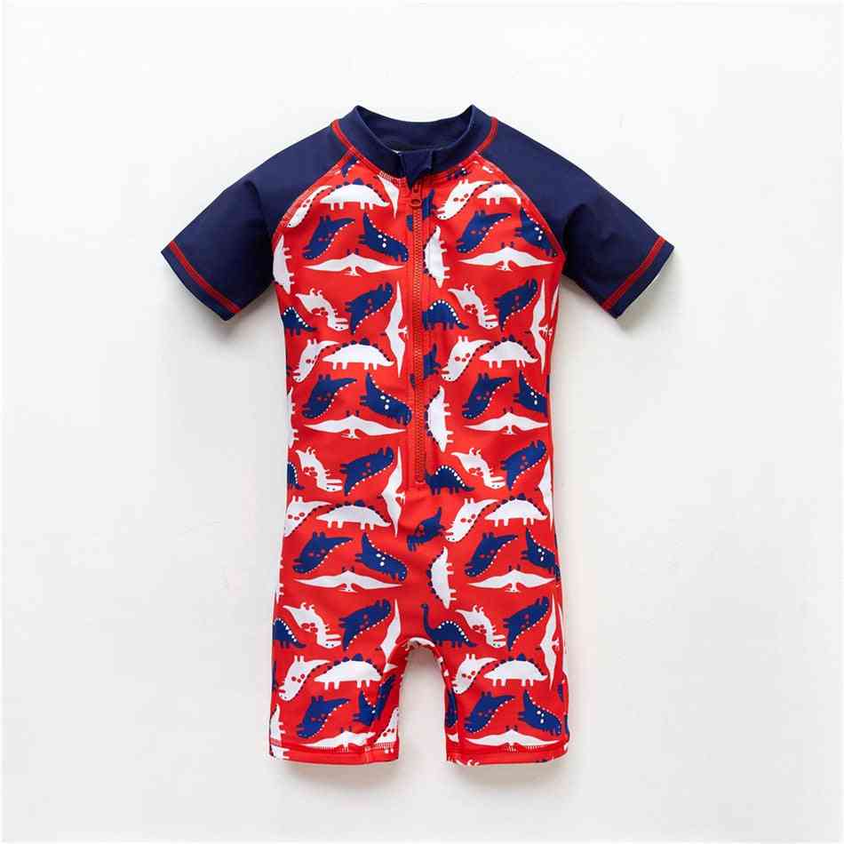 Baby Boy Swimwear, Shark Dinosaur Short Sleeve Swimsuit