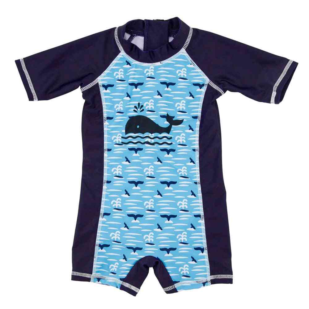Baby Boy Swimwear, Shark Dinosaur Short Sleeve Swimsuit