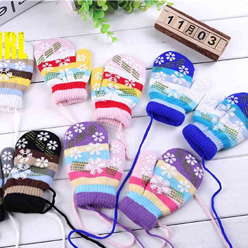 New Arrival Winter Baby Snowflake Knitted Gloves