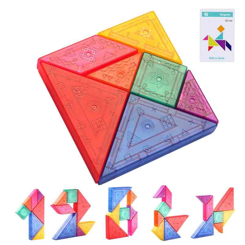 Kid Colorful Magnetic 3d Tangram Jigsaw Toy