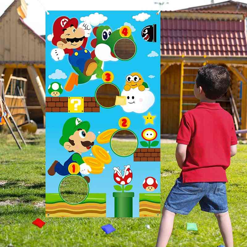 Mario Brother- Toss Game With 4-bean Bags, Fun Throwing Games