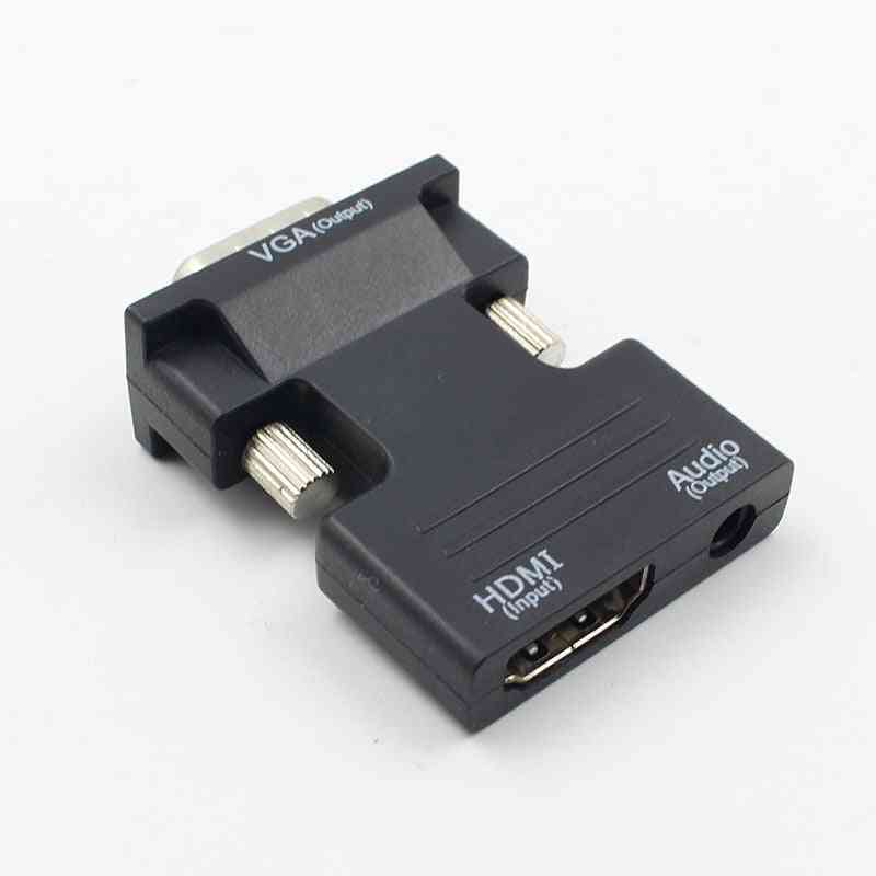 Hot Hdmi-compatible Female To Vga Male Converter With Audio