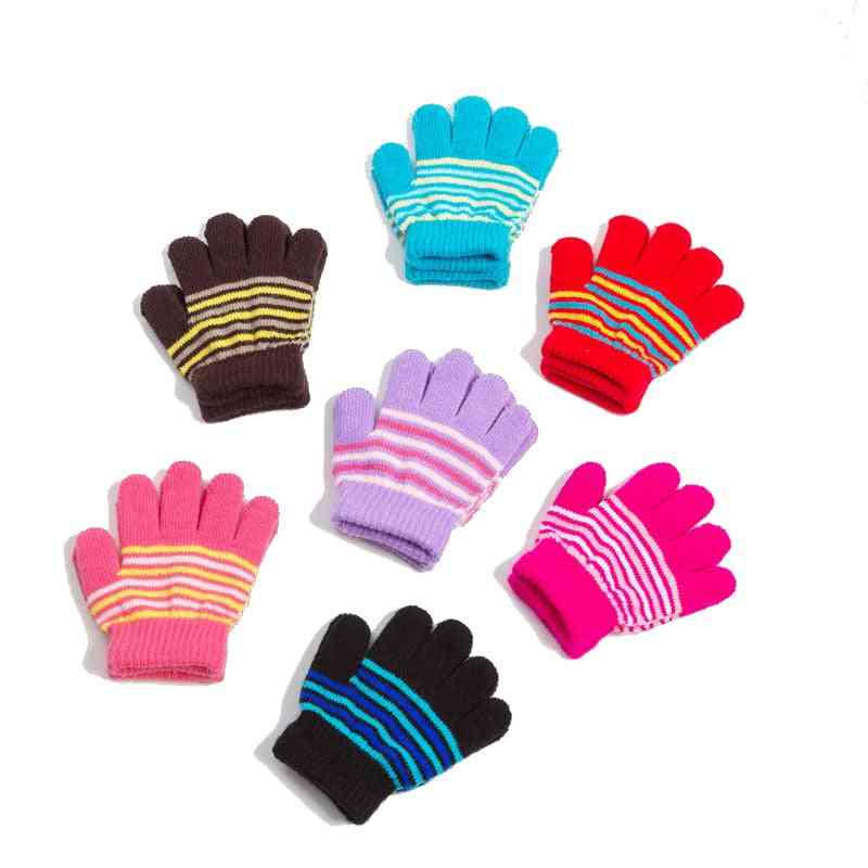 Children Winter Knitted Warm Thicken Gloves