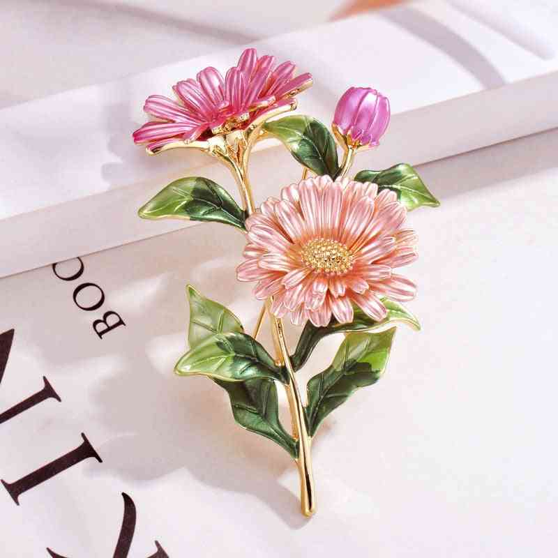 Daisy Flower Enamel Pin - Women's Pins And Brooches - Fashion Brooch Weddings Bouquet Clothes Jewelry Accessories