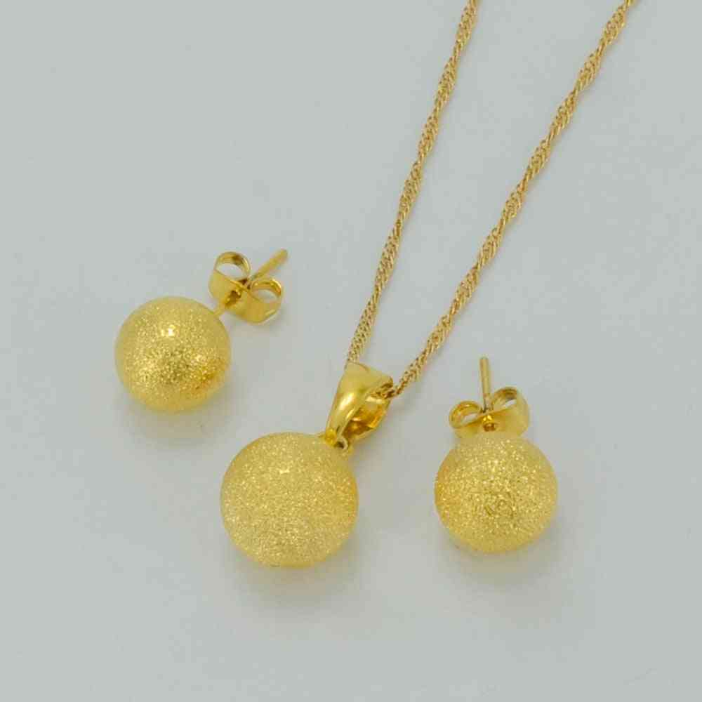 Trendy Charm Ball Necklaces Jewelry Sets