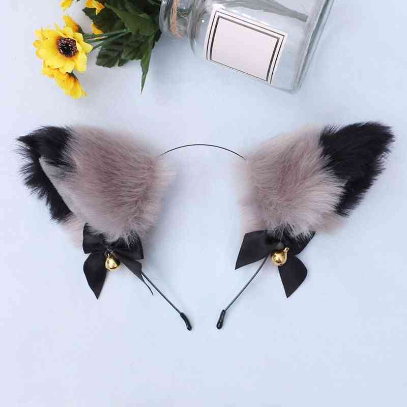 Cat Ear Party Costume Bow Tie Bell Headwear Headband Hair Accessories