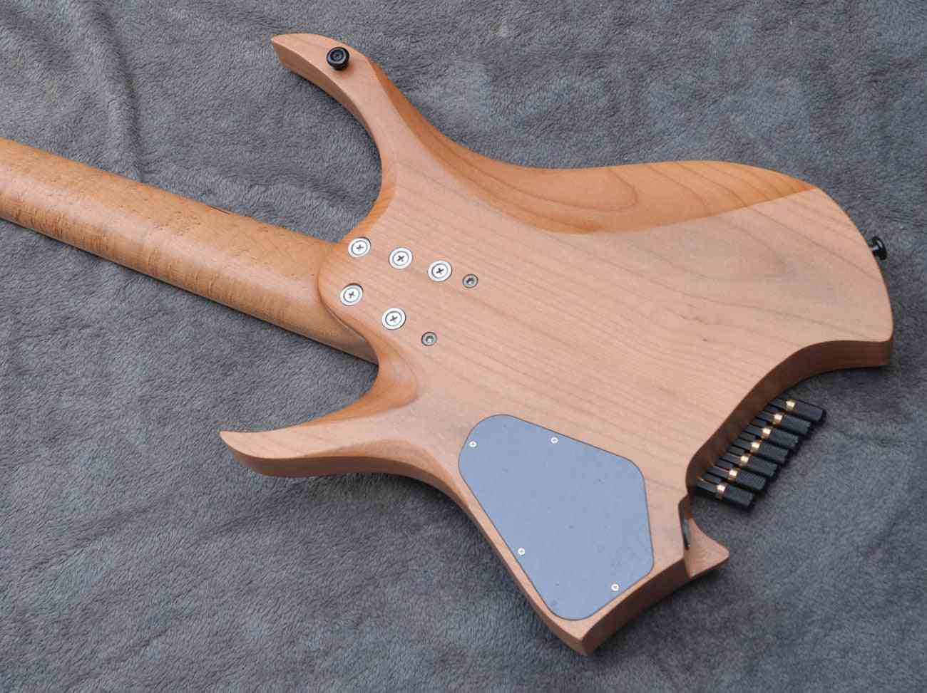 7-strenget hovedløs elektrisk guitar brændt ahornhals