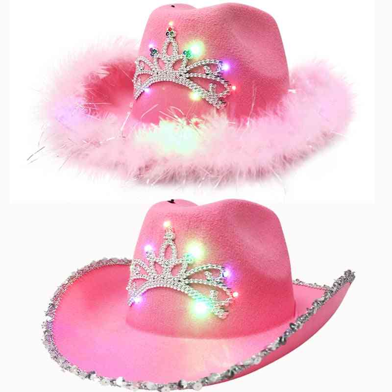 Western Style Cowboy Or Cowgirl Hat - Women's Fashion Party Cap