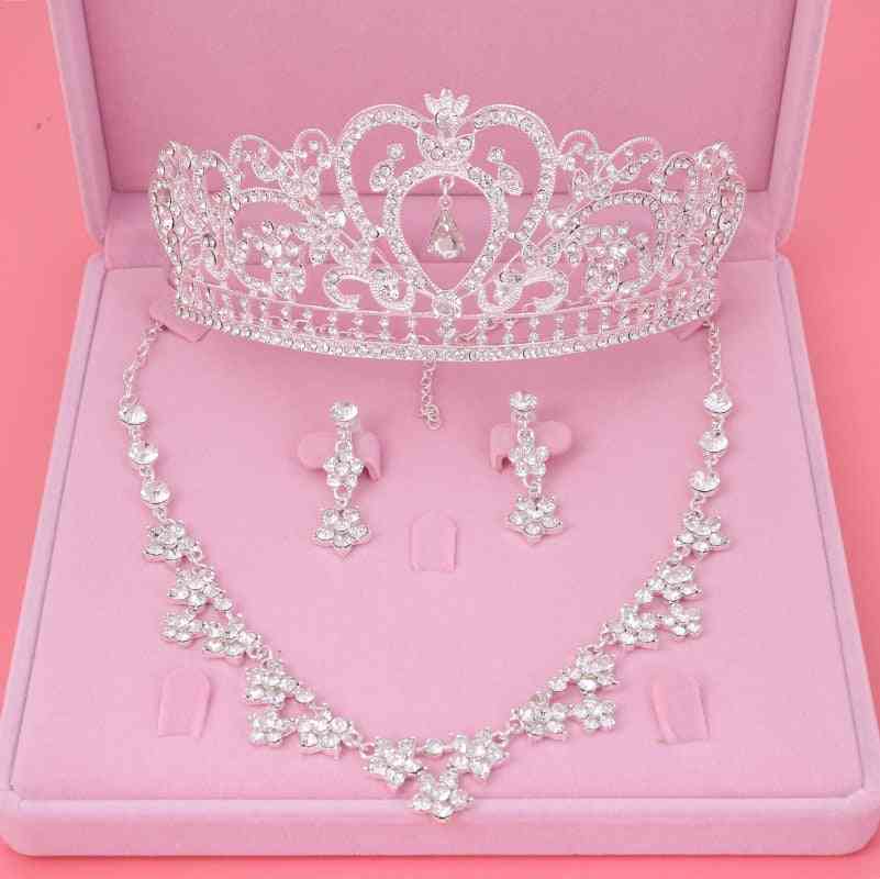 Gorgeous Heart- Shinning Rhinestone, Crown Queen Crystal, Hair Jewelry Sets