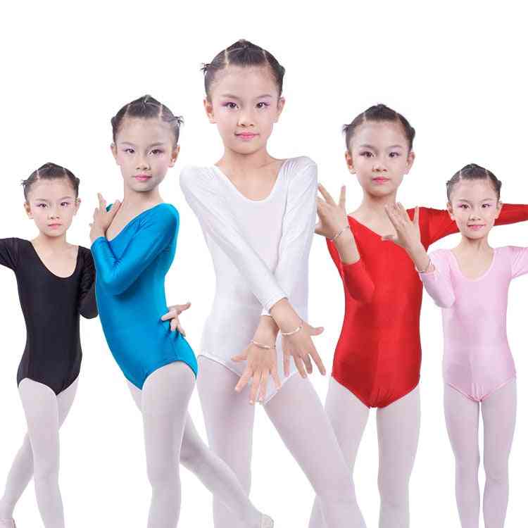 Long Sleeve Gymnastics Leotard Kids Ballet Leotards For