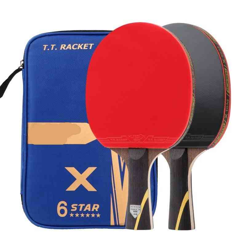 Carbon Double Sided Ping-pong Paddle Bat Training
