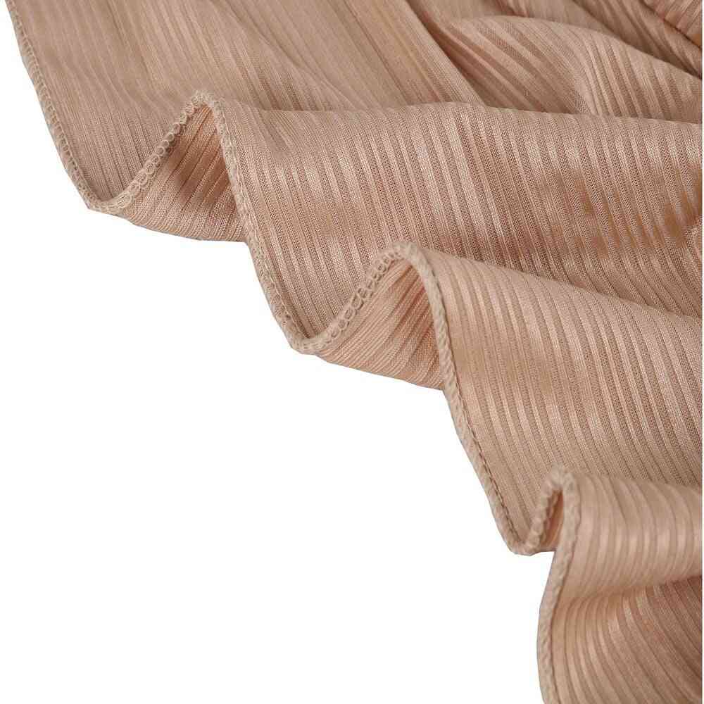 Ribbed Jersey Hijabs Lines Stretchy Modal Cotton Scarf Shawls