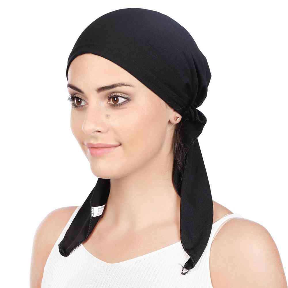 Solid Muslim Women Inner Hijabs Cap