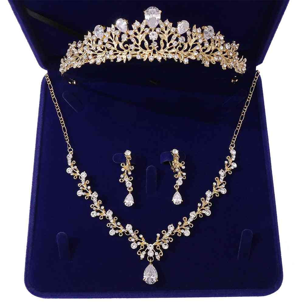 Crystal Bridal Jewelry Sets With Tiaras Luxury For Bridle
