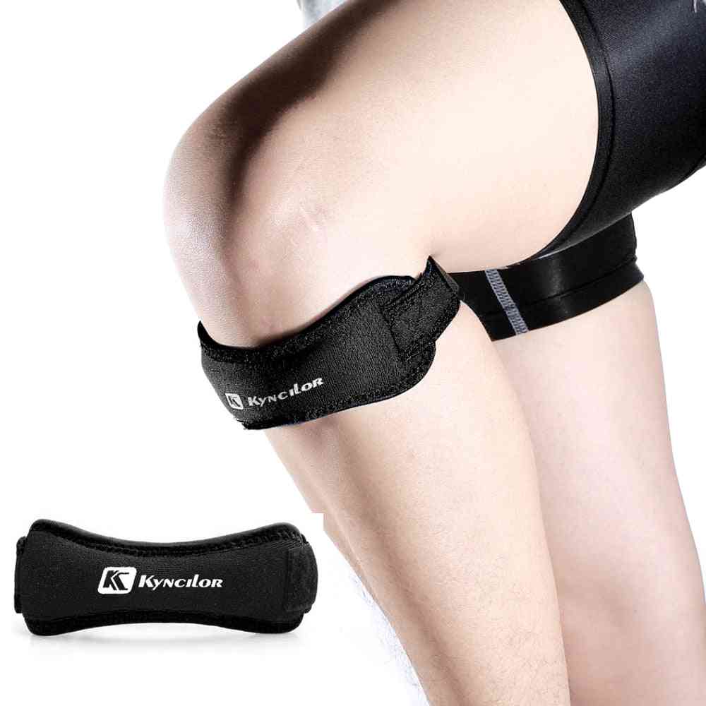 One Piece Adjustable Patella Knee Strap Brace Support Pad Pain Relief Band Stabilizer Hiking Soccer Basketball Volleyball Squats