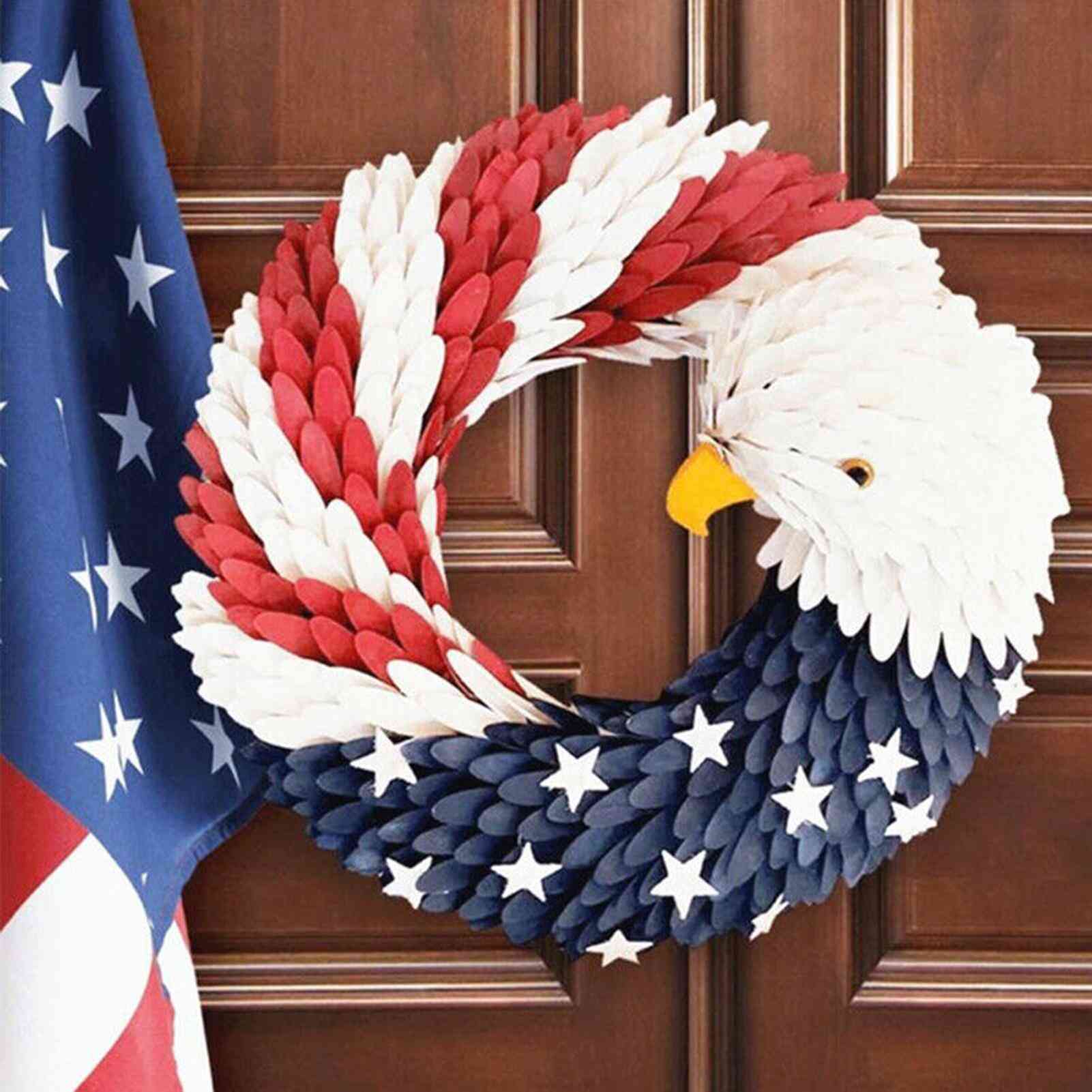 Diy America Patriotic Eagle Wreath Garland Decor