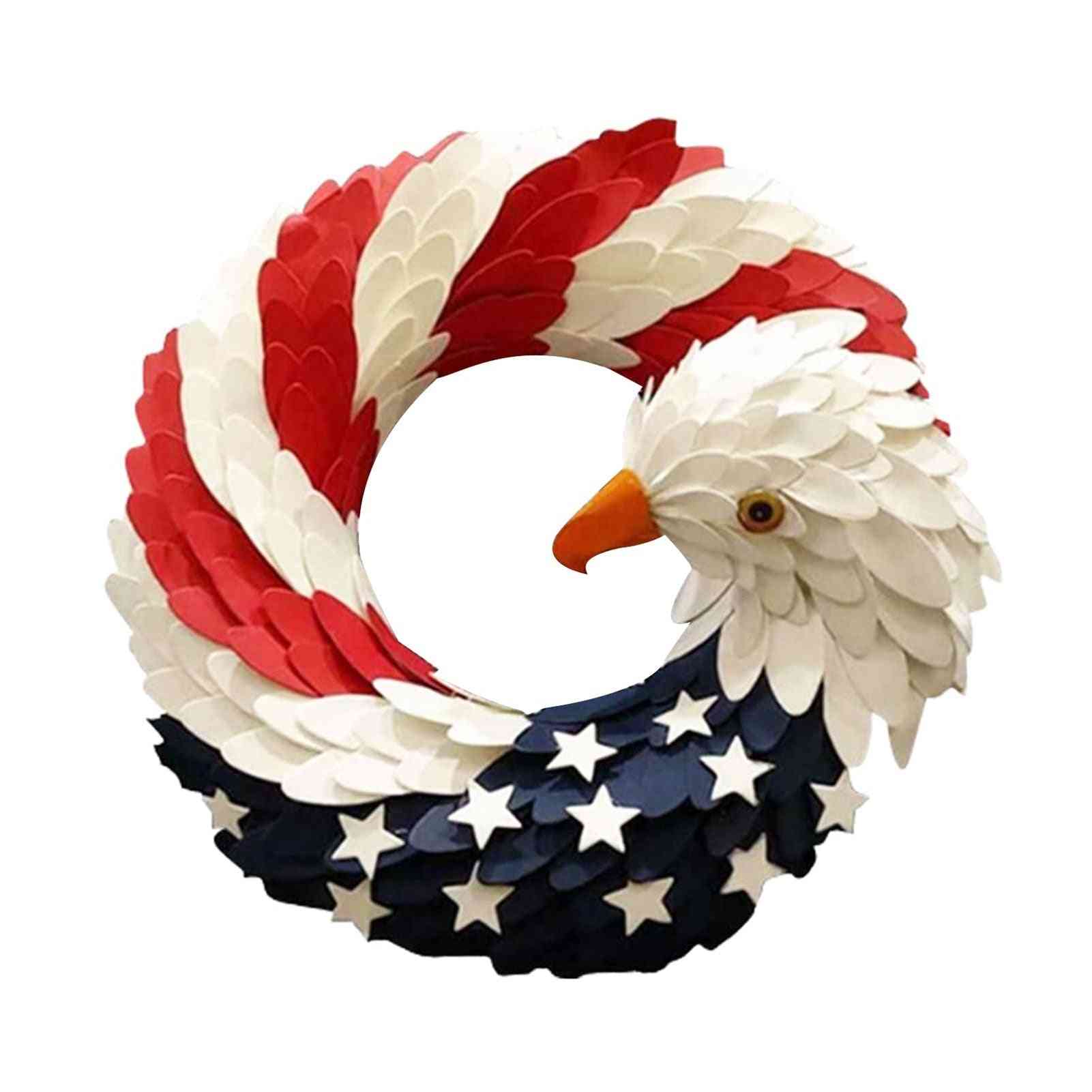 Diy America Patriotic Eagle Wreath Garland Decor