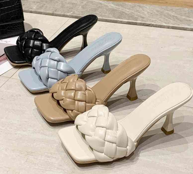 Luxury Slides Women 7cm High Heels Mules