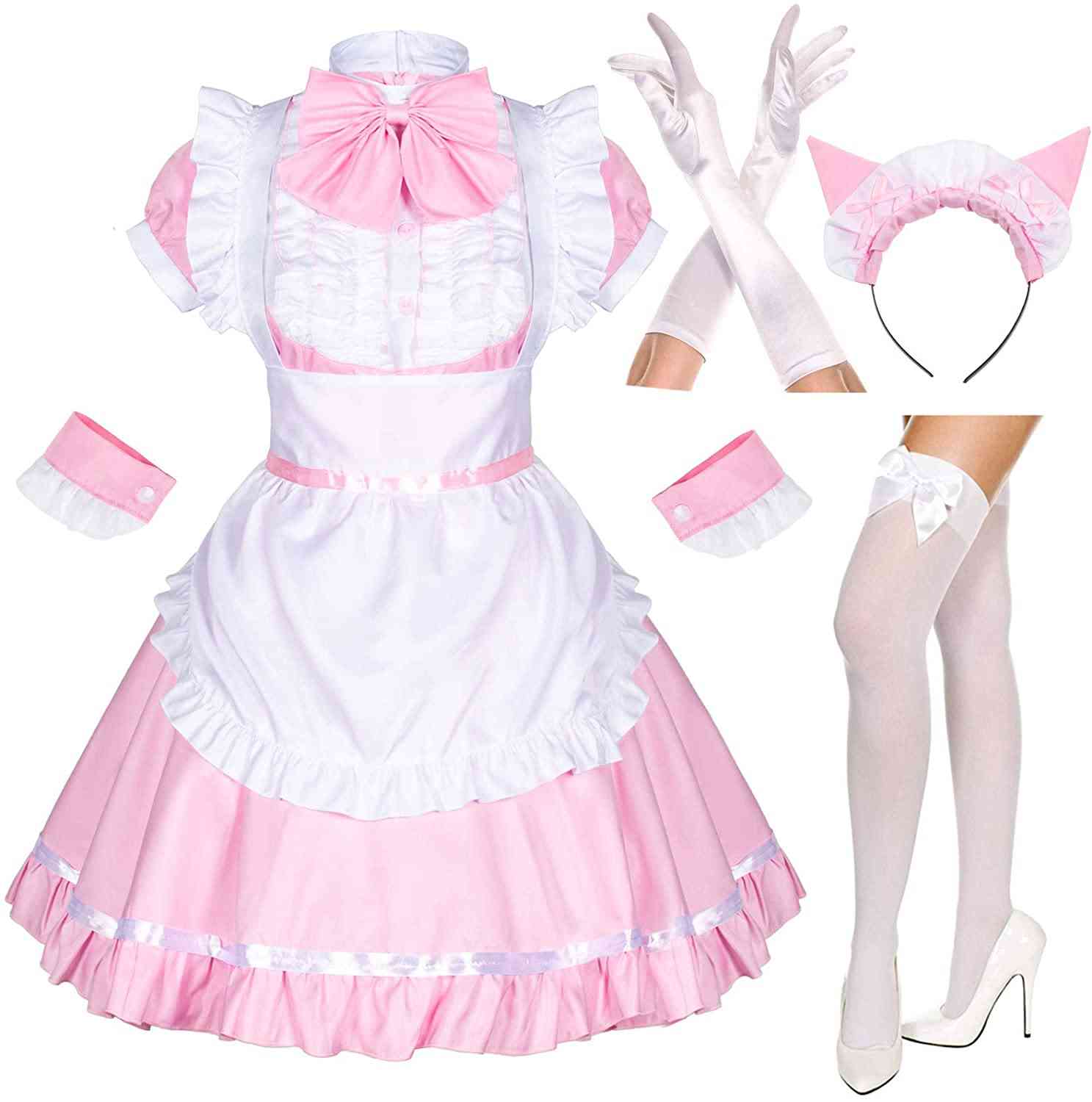 Style Japanese Anime Sissy Maid Dress