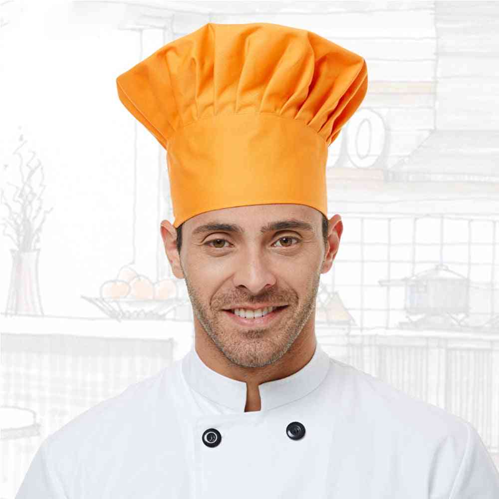 Unisex Fold Cap Bakery Canteen Chef Hat