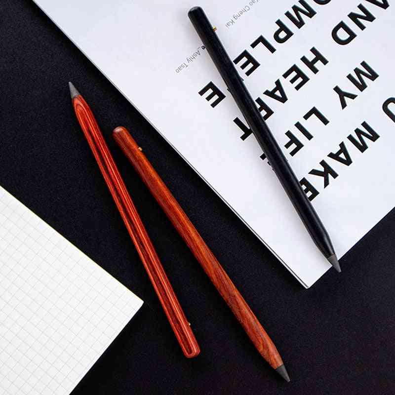 Obegränsad skrivning evig penna trä utan bläck signaturpenna