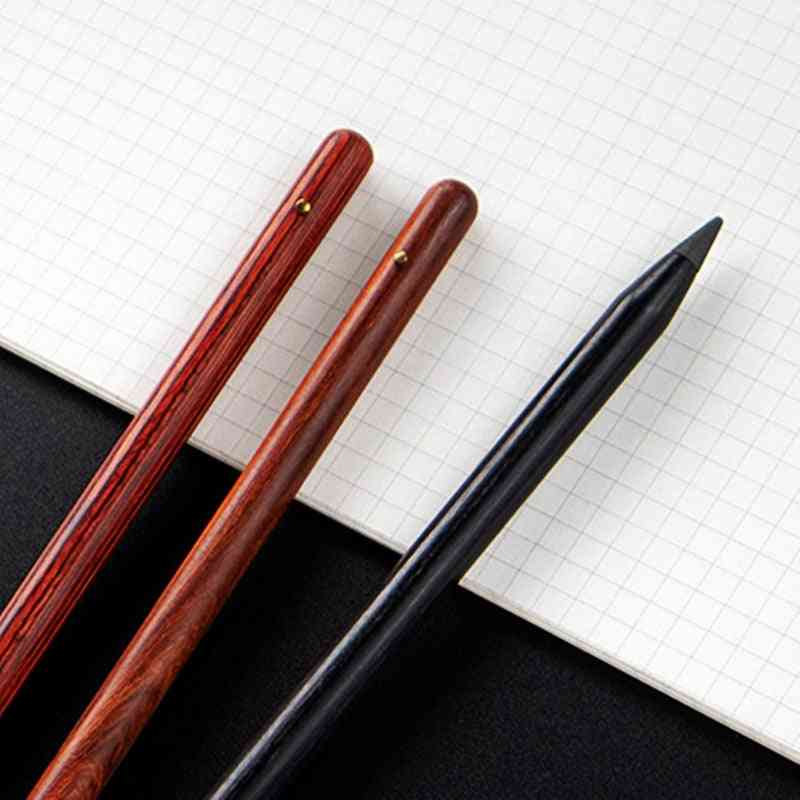 Obegränsad skrivning evig penna trä utan bläck signaturpenna