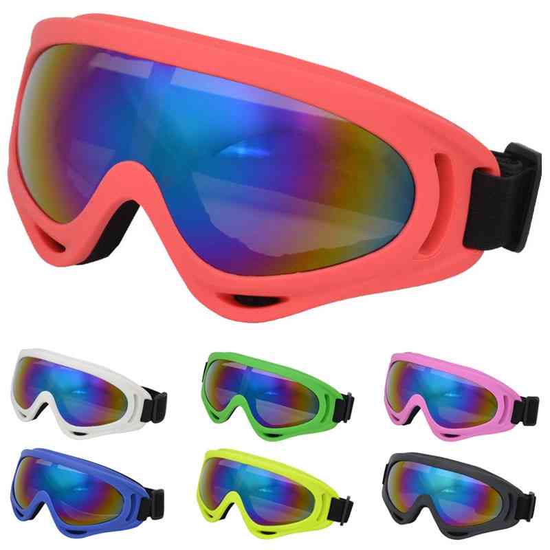 Anti-uv Ski Goggles, Winter Windproof Snowmobile Skiing Glasses / Women