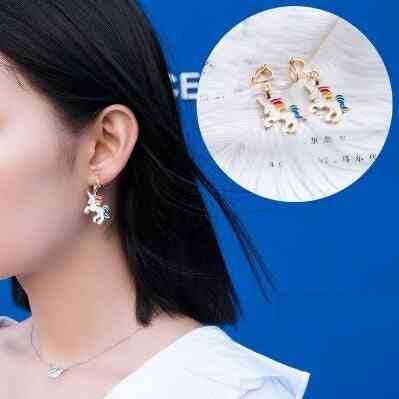 Unicorn Clip On Earrings For Women Girl - Party, Birthday Wearing