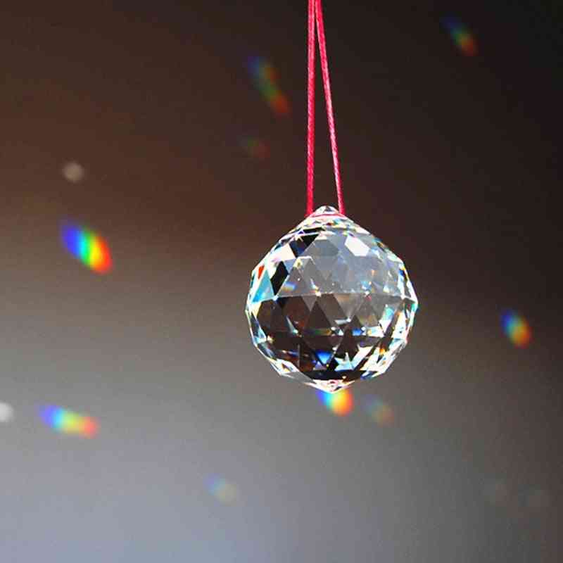 Glass Faceted Ball For Chandeliers Shinning Prism Pendant