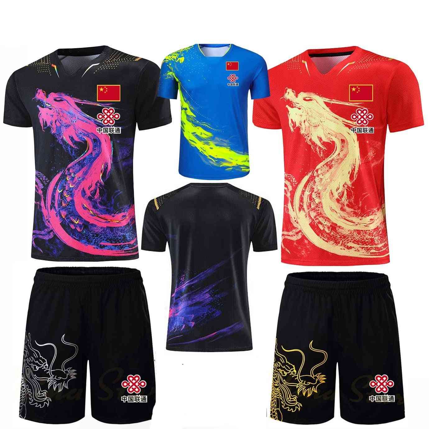 Dragon Men Women Ping Pong Table Tennis T Shirts Short