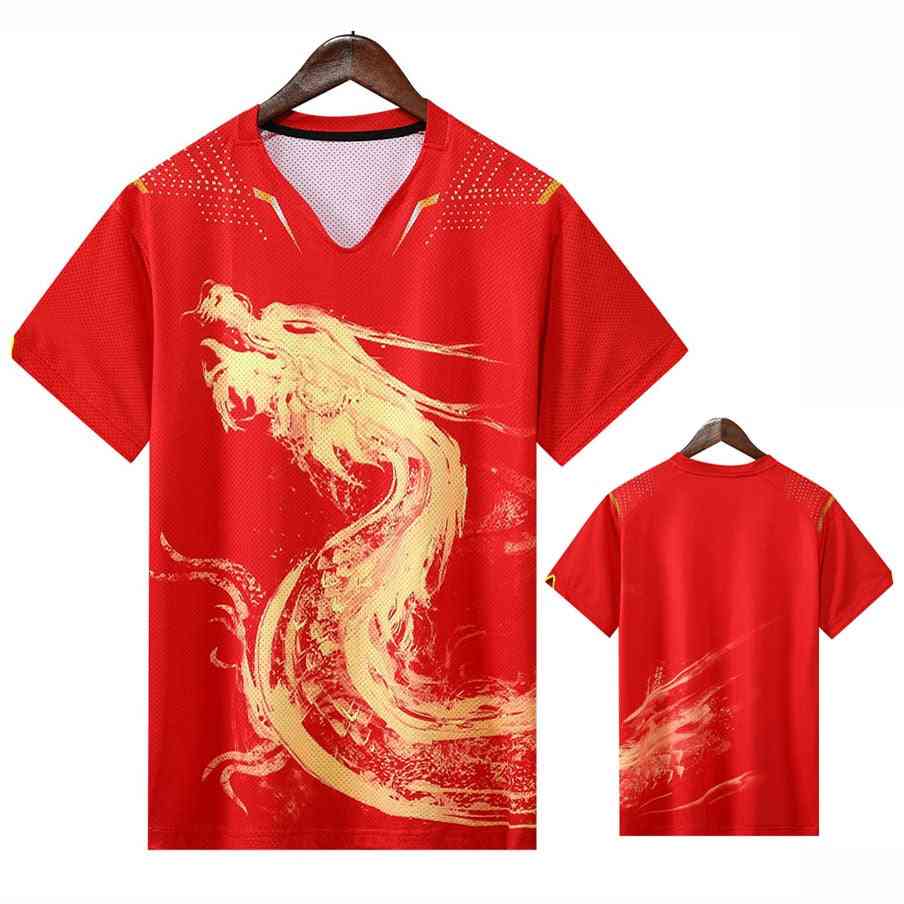 Dragon män kvinnor pingis bordtennis t-shirts kort