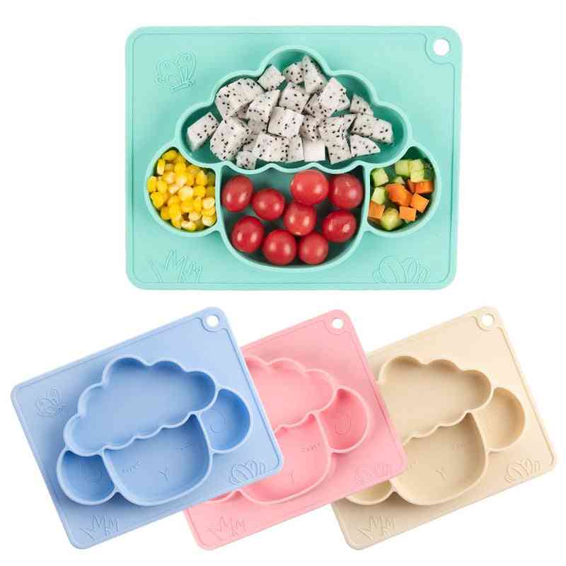 Silicone Baby Plate Set Antislip Saucer Suction Toddler Dishes's Tableware For Baby-led Weaning 9 Months+