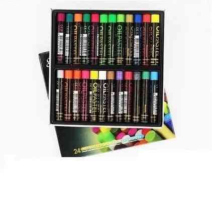 Fluorescent Soft Oil Pastel Dry Metallic Crayons For Drawing