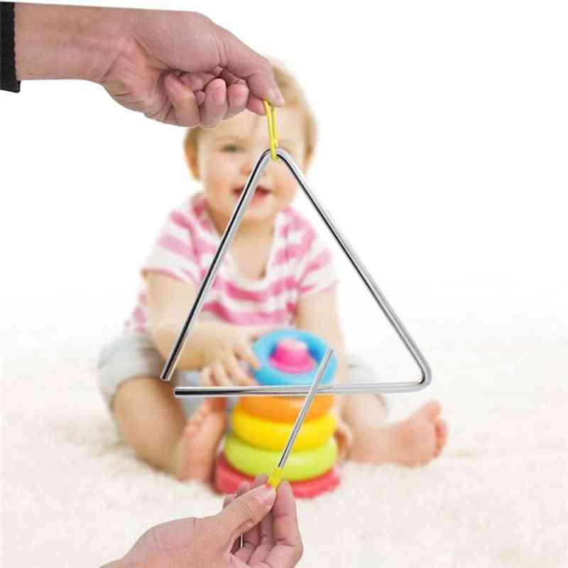 Musical Triangle Hand Percussion Instrument With Striker