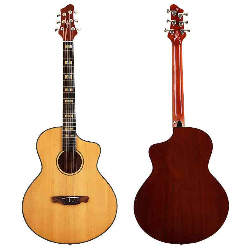 Solid Wood Spruce Electric Acoustic Guitar