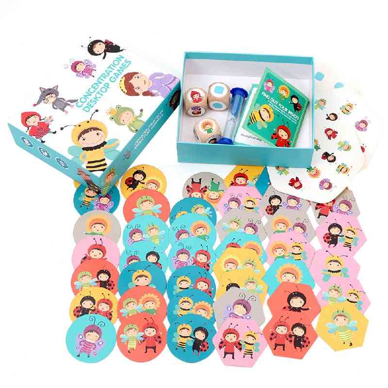 Character Pattern Color Matching Tabletop, Memory Concentration Toy