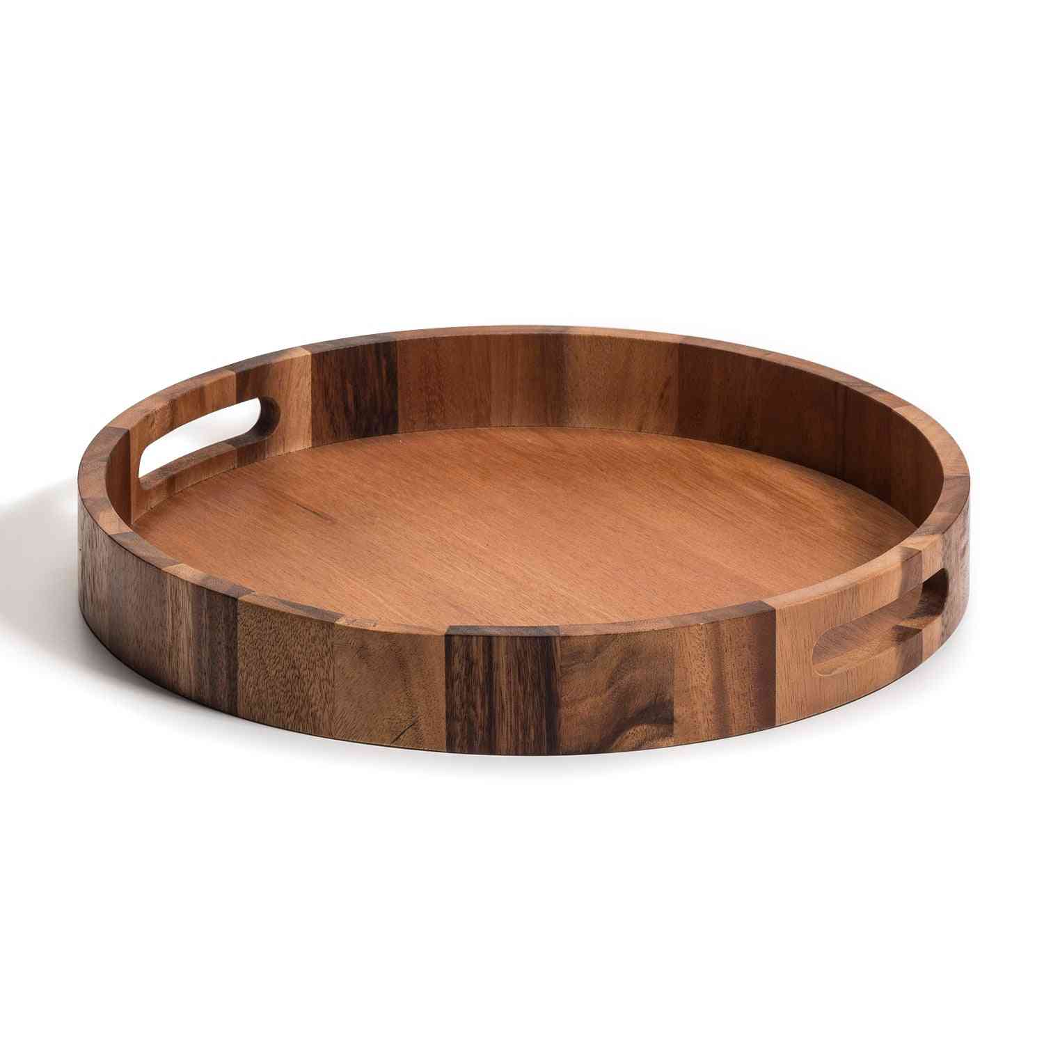 Round Wood Serving Tray - 15