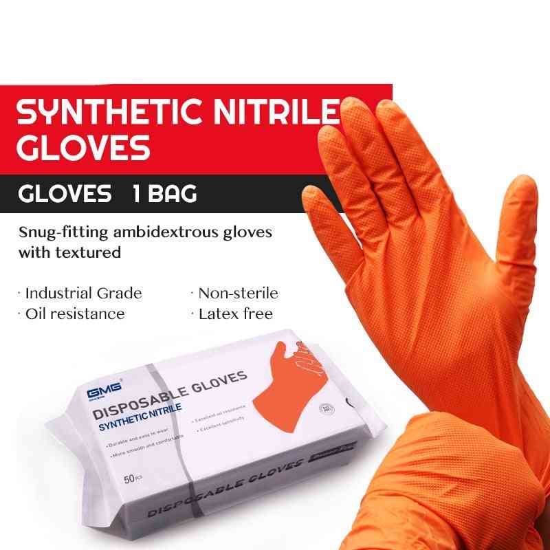 Waterproof- Disposable Work, Synthetic Nitrile Gloves