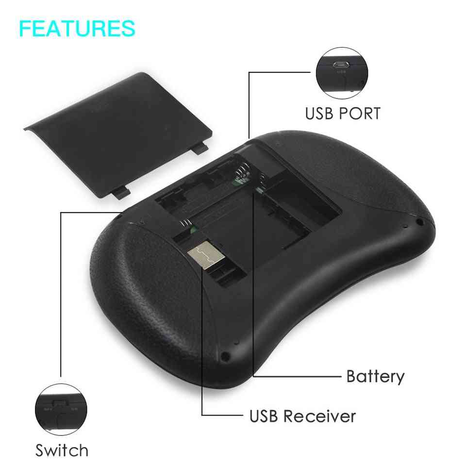 English Version Wireless Keyboard - Air Mouse With Touchpad