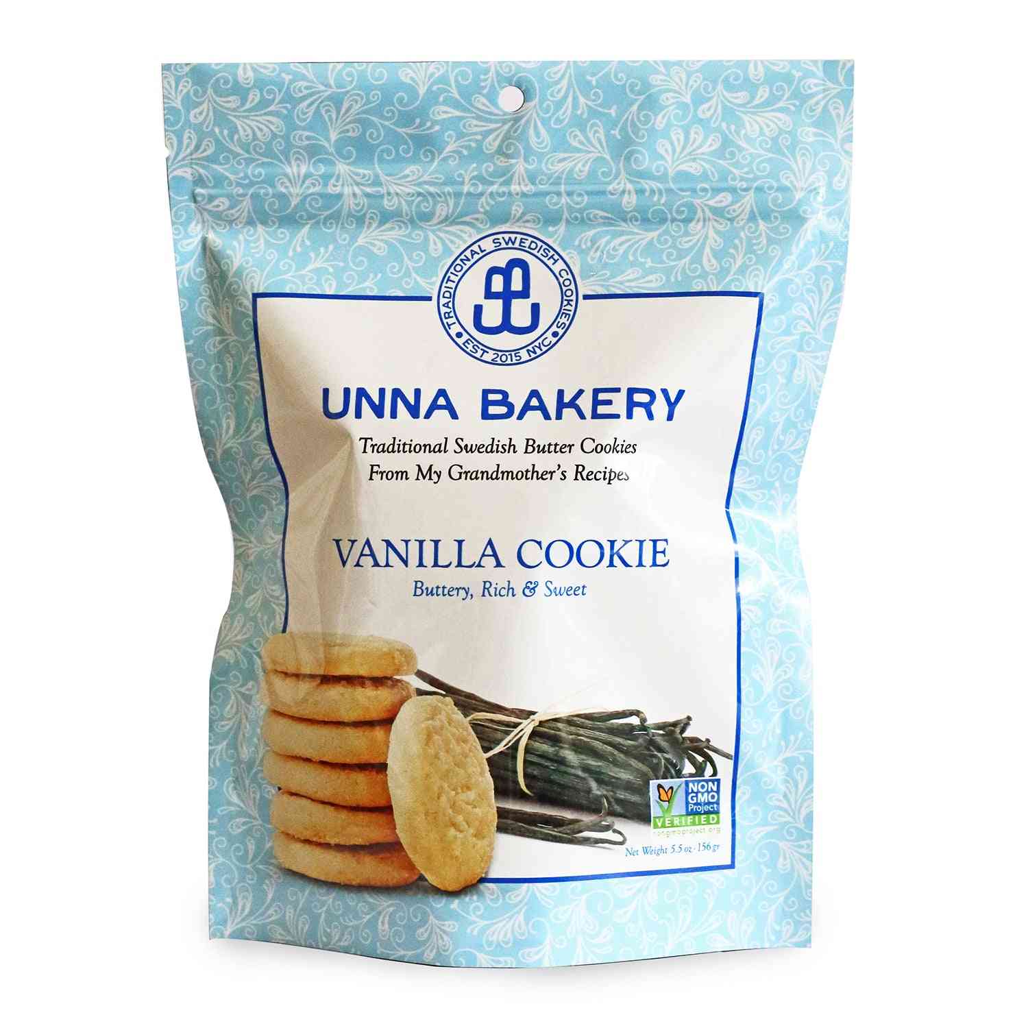 Vanilla Sugar Cookies 5.5 Oz From Unna Bakery