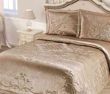 Beige Double Bed Cover