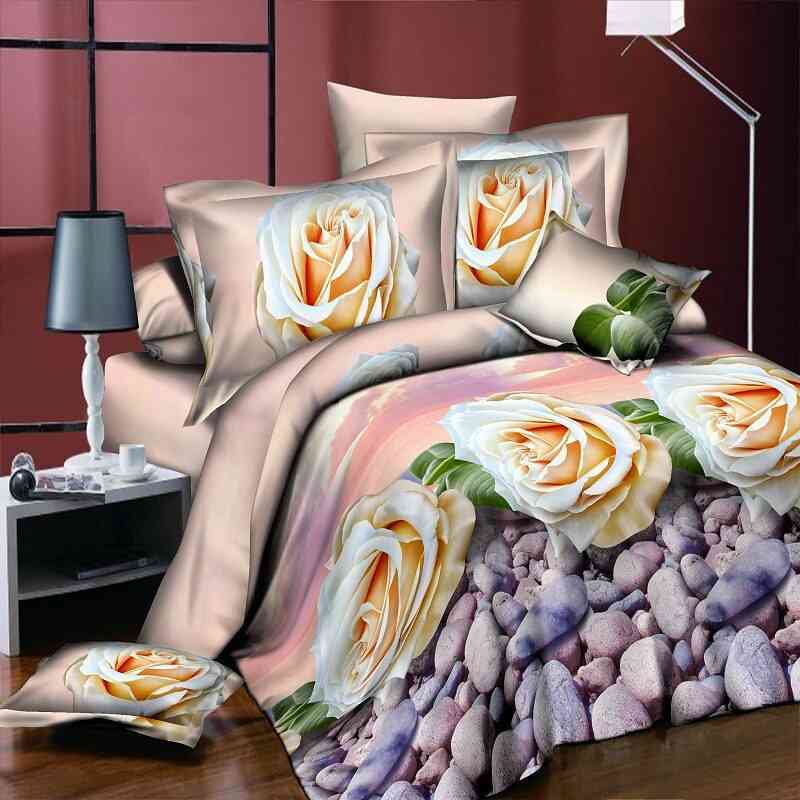 3d Romantic Wedding Rose - Bedding Cover Set