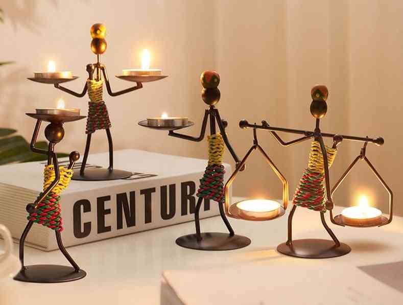 Metalliset kynttilänjalat kodin sisustustarvikkeet koristeet kynttilänjalat